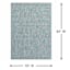(E306) Aqua Geo Wave Indoor & Outdoor Area Rug, 5x7