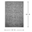 (B771) Crosby St. Gravel Grey Textured Area Rug, 5x7
