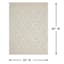 (B782) Wesley White Diamond Design Area Rug, 5x7