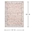 (B790) Providence Beveren Pink Multicolor Floral Area Rug, 5x7
