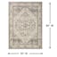 (D576) Honeybloom Grand Villa Taupe Medallion Area Rug, 5x7