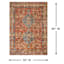 (D570) Freya Red Multicolor Medallion Washable Area Rug, 5x7