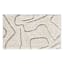 (C189) Crosby St. Ivory Geometric Shag Accent Rug, 2x3