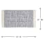 (B799) Crosby St. Grey Herringbone Accent Rug, 2x3