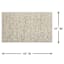 (A494) Honeybloom Ivory Chunky Knit Patterned Accent Rug, 2x4
