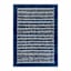 (B856) Honeybloom Roka Blue & White Striped Area Rug, 5x7