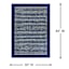 (B856) Honeybloom Roka Blue & White Striped Area Rug, 5x7