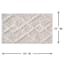 (A514) Found & Fable Ivory Diamond Patterned Wool Accent Rug, 27x45