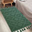 Green High-Low Diamond Handwoven Accent Rug, 27x45