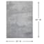 (C209) Grey Faux Rabbit Fur Area Rug, 5x7