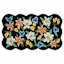 Frankie Black Scalloped Floral Accent Rug, 27x45