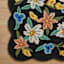 Frankie Black Scalloped Floral Accent Rug, 27x45