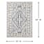 Clarissa Black & Ivory Global Area Rug, 5x7