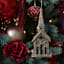 Golden Noel Silver Church Ornament, 6"