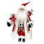 Porcelain Head Santa with Gift Box, 18"