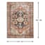 (B753) Riley Brown Multicolor Medallion Area Rug, 5x7