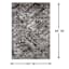 (D554) Estie Charcoal & Black Area Rug, 5x7