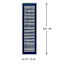 (B856) Honeybloom Roka Blue & White Striped Runner, 2x7