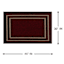 Red Double Border Washable Tufted Accent Rug, 30x45