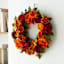 Orange & Purple Peony Wreath, 24"