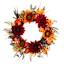 Maple Leaf Dahlia Sunflower Wreath, 24"