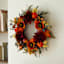 Maple Leaf Dahlia Sunflower Wreath, 24"