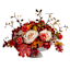 Fall Floral Arrangement with Ceramic Pot, 13"