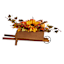 Sunflower & Pumpkin Arrangement in Wood Wheelbarrow, 22"