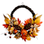 Pumpkin Pinecone Fall Leaves Wreath, 22"
