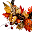 Pumpkin Pinecone Fall Leaves Wreath, 22"