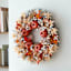 Fall Pumpkin & Leaf Wreath, 24"