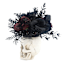 Midnight Shadows Red & Black Rose Arrangement, 12"