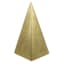 1-Piece Gold Geometric Pyramid Bookend, 6.5"