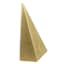 1-Piece Gold Geometric Pyramid Bookend, 6.5"