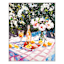 Framed Multicolor Picnic Beneath The Trees Canvas Wall Art, 22x28