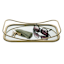 Gold Tray with Glass Insert, 15"