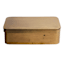 Gold Metal Rectangle Box with Trim, 10"
