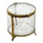 Gold Round Glass Box, 5.2"