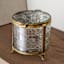 Gold Round Glass Box, 5.2"