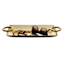 Rectangular Gold Metal Tray with Raised Handles, 16x8