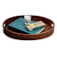 Oval Brown Rattan Decorative Tray, 16x12
