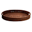 Oval Brown Rattan Decorative Tray, 16x12