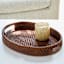 Oval Brown Rattan Decorative Tray, 16x12
