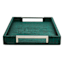Hendrix Woven Tray with Silver Metal Handles, 18x10