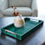 Hendrix Woven Tray with Silver Metal Handles, 18x10