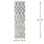 (D440) Sophelia Grey & Ivory Tufted Runner With Non-Slip Back, 2x7