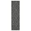 (D458) Jardel Grey Tufted Runner with Non-Slip Back, 2x7