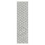 (D460) Salazar Herringbone Grey Tufted Runner with Non-Slip Back, 2x7