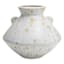 Vana White Ceramic Vase, 8.7"