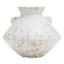 Vana White Ceramic Vase, 8.7"